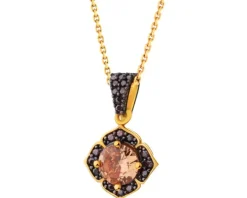 Złota zawieszka z cyrkoniami