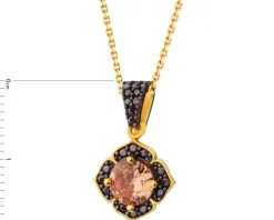 Złota zawieszka z cyrkoniami