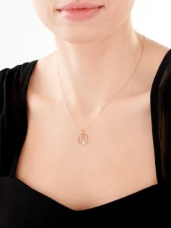 Złota zawieszka z cyrkoniami - serca