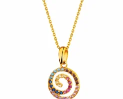 Złota zawieszka z cyrkoniami