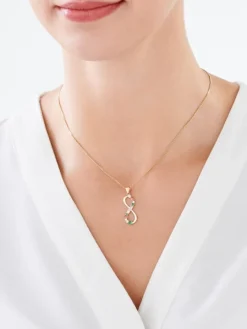 Złota zawieszka z cyrkoniami - nieskończoność