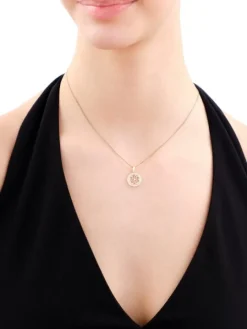 Złota zawieszka z cyrkoniami