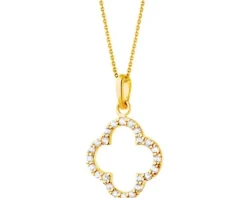 Złota zawieszka z cyrkoniami