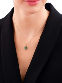 Złota zawieszka z cyrkoniami