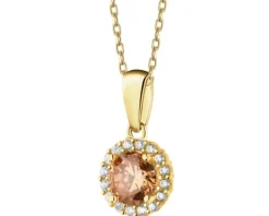 Złota zawieszka z cyrkoniami