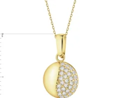 Złota zawieszka z cyrkoniami