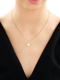 Złota zawieszka z cyrkoniami