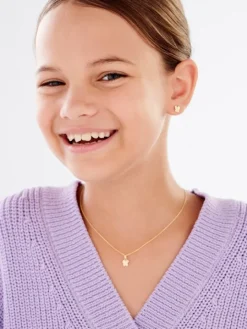 Złota zawieszka z cyrkoniami - motyl