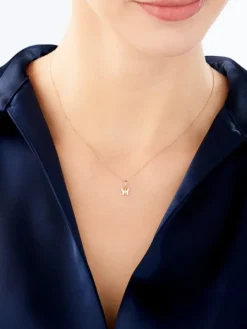 Złota zawieszka z cyrkoniami - motyl