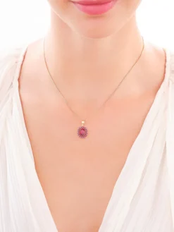 Złota zawieszka z cyrkoniami