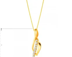 Złota zawieszka z cyrkoniami