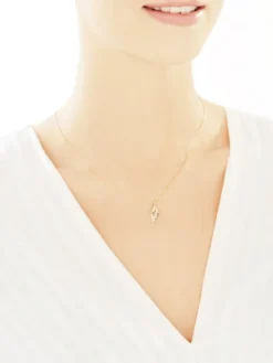 Złota zawieszka z cyrkoniami