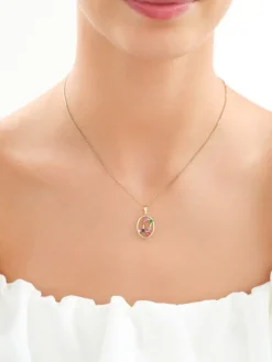 Złota zawieszka z cyrkoniami - Bliżnięta