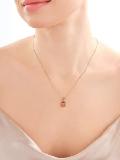 Złota zawieszka z cyrkoniami