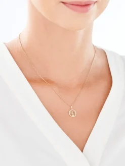 Złota zawieszka z cyrkoniami - drzewko