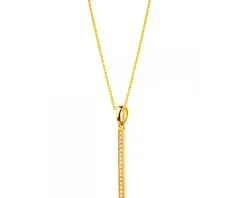 Złota zawieszka z cyrkoniami