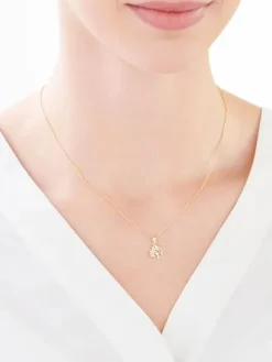 Złota zawieszka z cyrkoniami - drzewko