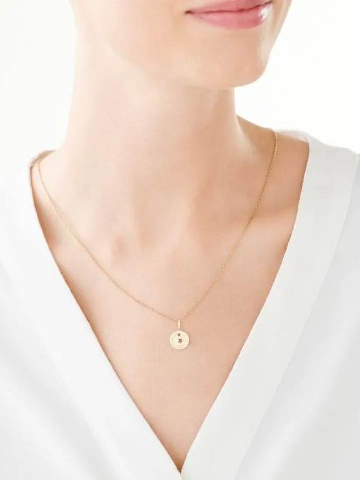 Złota zawieszka z cyrkoniami - gwiazdy, Księżyc