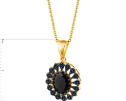 Złota zawieszka z cyrkoniami