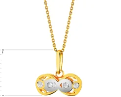 Złota zawieszka z cyrkoniami - nieskończoność