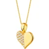 Złota zawieszka z cyrkoniami - serce