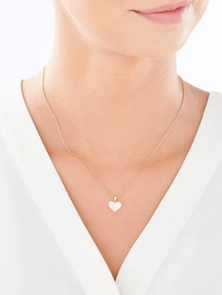 Złota zawieszka z cyrkoniami - serce