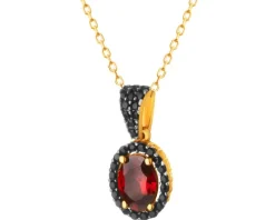 Złota zawieszka z cyrkoniami