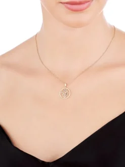 Złota zawieszka z cyrkoniami - drzewko