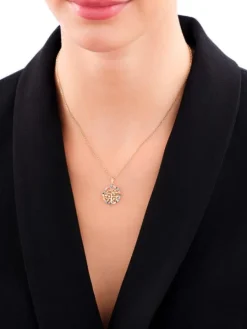 Złota zawieszka z cyrkoniami - drzewko