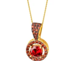 Złota zawieszka z cyrkoniami