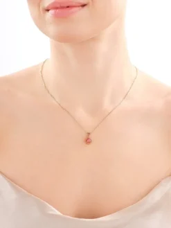 Złota zawieszka z cyrkoniami