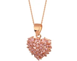 Złota zawieszka z cyrkoniami - serce