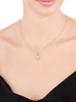 Złota zawieszka z cyrkoniami - serce