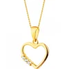 Złota zawieszka z cyrkoniami - serce