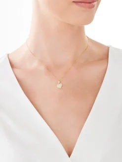 Złota zawieszka z cyrkoniami - Serce