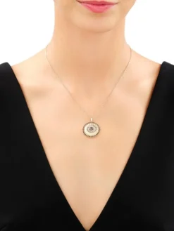 Złota zawieszka z cyrkoniami - kwiat