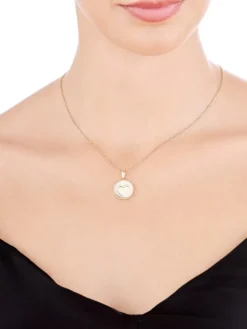 Złota zawieszka z cyrkoniami - serce