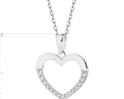 Złota zawieszka z cyrkoniami - serce