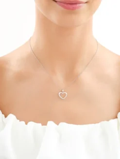 Złota zawieszka z cyrkoniami - serce