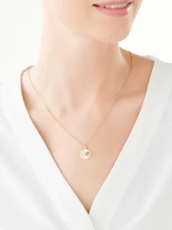 Złota zawieszka z cyrkoniami - serce