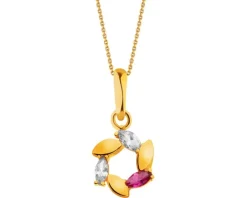 Złota zawieszka z cyrkoniami