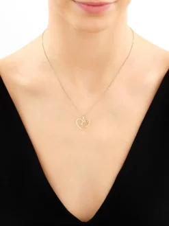 Złota zawieszka z cyrkoniami - serce