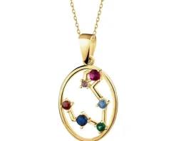 Złota zawieszka z cyrkoniami - Ryby