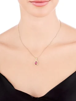 Złota zawieszka z cyrkoniami