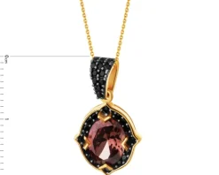 Złota zawieszka z cyrkoniami