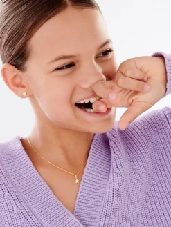 Złota zawieszka z cyrkoniami - gwiazda