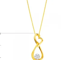 Złota zawieszka z cyrkoniami