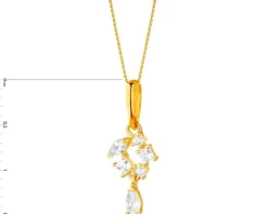 Złota zawieszka z cyrkoniami