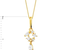 Złota zawieszka z cyrkoniami