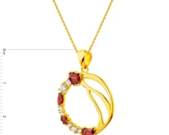 Złota zawieszka z cyrkoniami